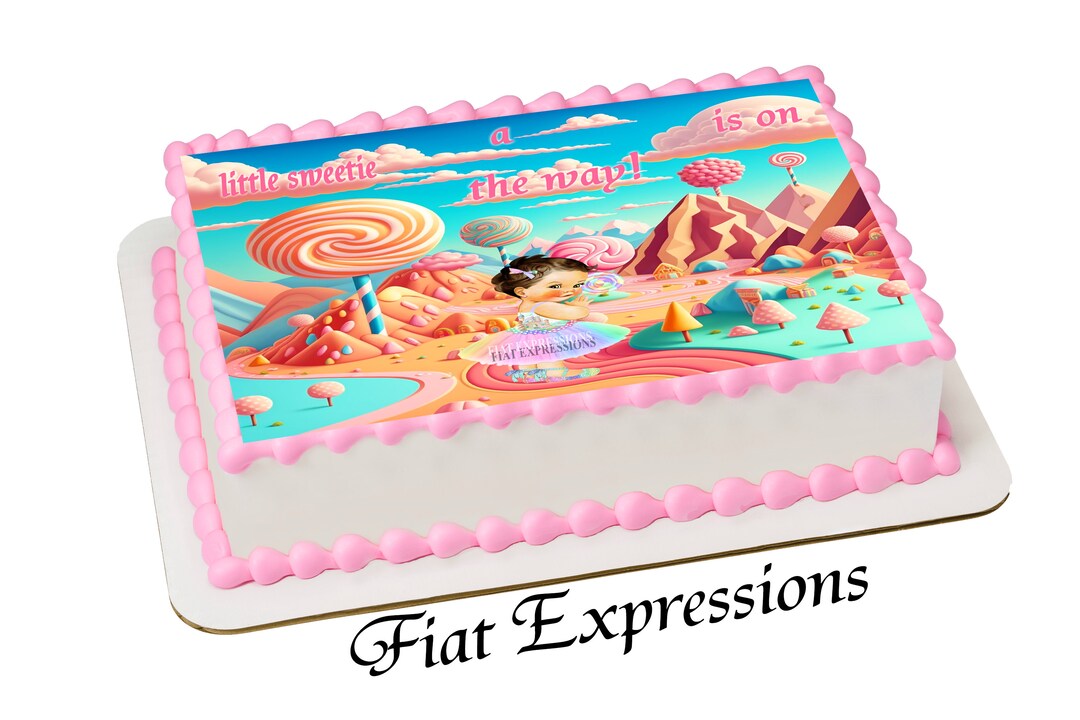 Candy Land Edible Cake Image Digital File Etsy