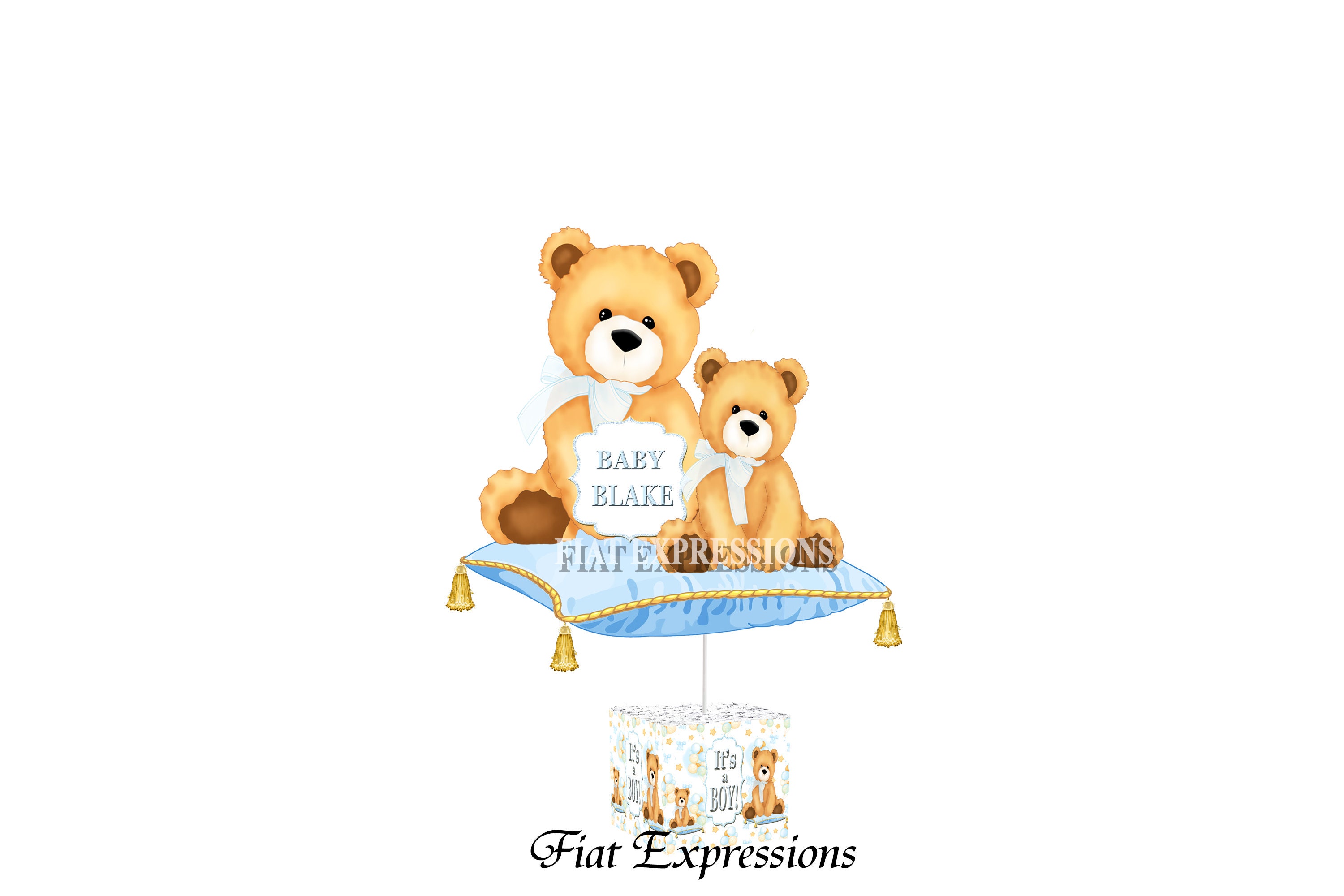 Teddy Bear Baby Shower Table Centerpiece
