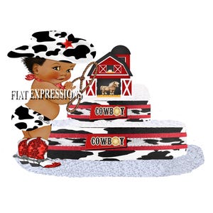 Cowboy Diaper Cake, 2 Tier Diaper Cake, Barn Diaper Cake, Cowboy Baby Shower Centerpiece & Gift