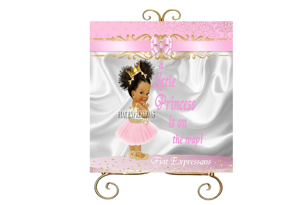 Gorgeous Pink And Gold Oh Baby Shower Backdrop main image 0