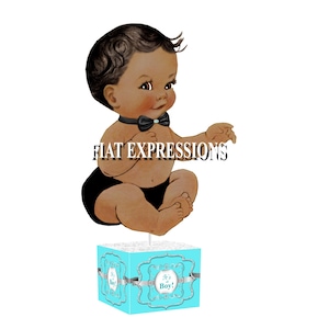 Breakfast at Tiffany&#39;s Sitting Boy Baby Shower Centerpiece