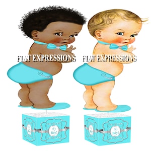 Breakfast at Tiffany&#39;s Cute Boy Baby Shower Centerpiece