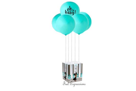 Breakfast at Tiffany's Girl Baby Shower Balloon Centerpiece Il_570xn