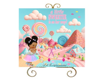 Candy Land Baby Shower Poster Backdrop Digital File
