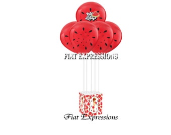 Watermelon Boy Red & Green Baby Shower Balloon Bouquet