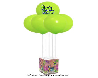 Fresh Prince Baby Shower Balloon Bouquet Green & Blue