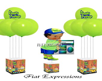 Fresh Prince Taxi Baby Shower Centerpiece & Balloon Bouquet Set - 3 or More Centerpieces