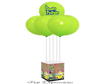 Fresh Prince Baby Shower Balloon Bouquet Green & Blue
