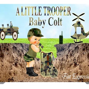 Army Baby Shower Poster Backdrop Digital File
