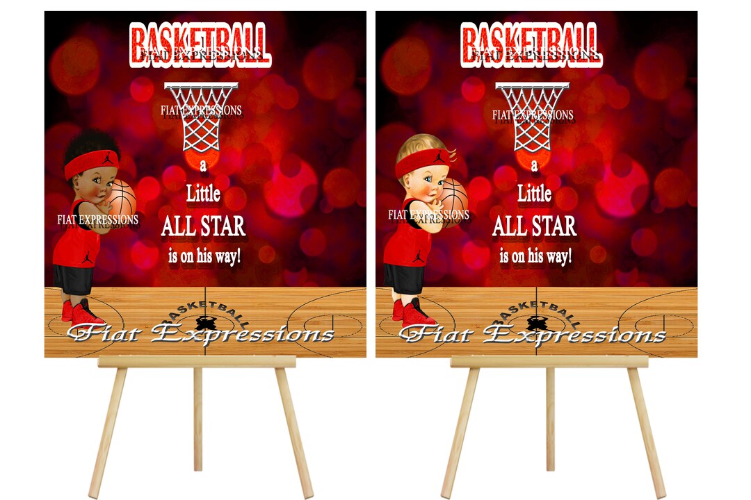 Sports Basketball Baby Shower Backdrop Baby Décor Baby Shower Sign Etsy