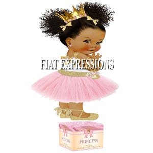 Princess Baby Pink & Gold Baby Shower Centerpiece