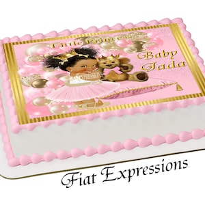 Bolo comestível rosa dourado princesa imagem arquivo digital