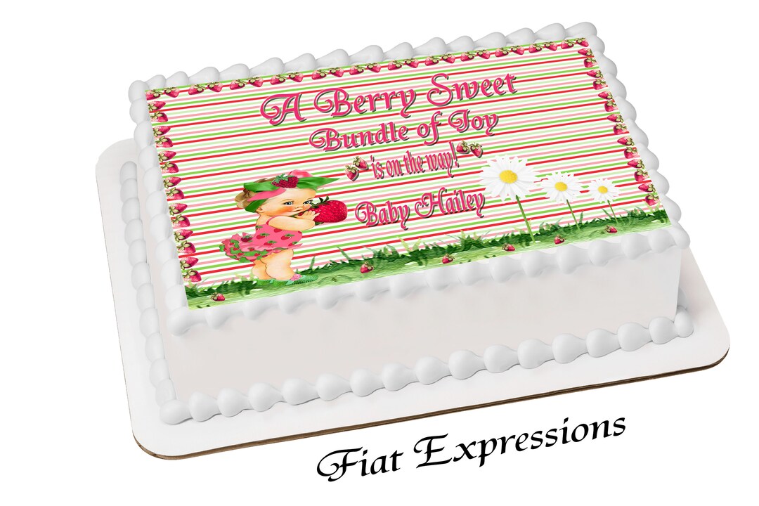 Möbel & Wohnen PERSONALISED EDIBLE BABY BOY BABY SHOWER CAKE TOPPER DECORATION T