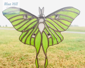 Luna Moth Stained Glass Suncatcher - Moth Wall Art - Botany - Insects - Bugs - Home Decor - Gift for a friend - Lunamoth Glass Art