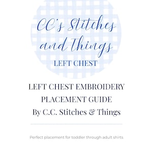 Left Chest Embroidery Placement Guide PDF | Toddler to Adult All Sizes | Machine Embroidery Shirt Logo Reference, Instant Download Chart