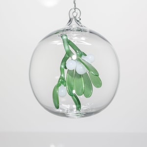 Hand Blown Mistletoe Ornament