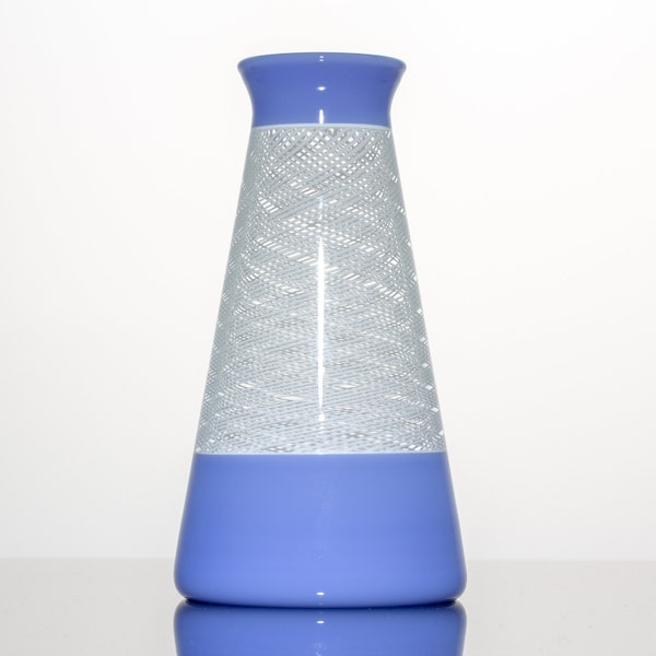 Blue and White Reticello Vase