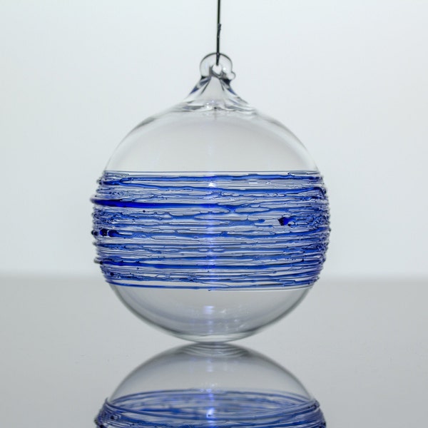 Hand Blown Cobalt Blue  Ornament