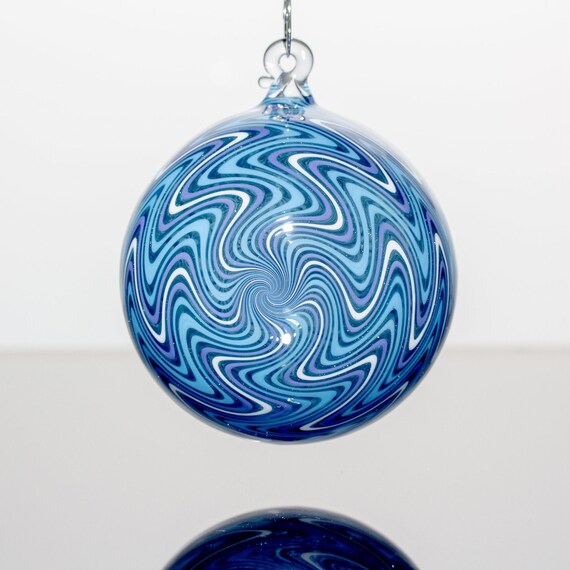 Hand Blown Blue Wig Wag off Axis Ornament Etsy