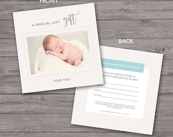 gift certificate photography set of 4 gift certificate etsy