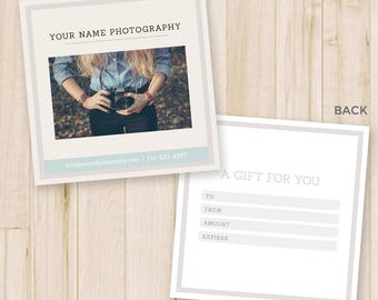 photography gift certificate template studio gift etsy