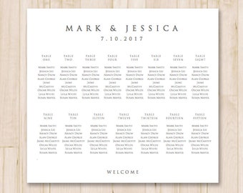 Wedding Seating Chart Template Microsoft Word