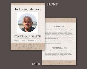 funeral program template funeral card memorial program etsy