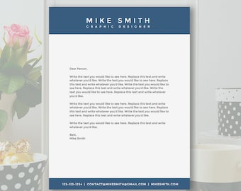 Business Letterhead - Letterhead Template - Custom Letterhead - Printable - MS Word *INSTANT DOWNLOAD*