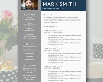 Professional Resume Template - CV Template for Word - DIY Printable - MS Word *Instant Download*