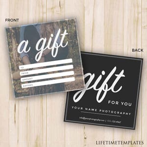 Photographie de certificat-cadeau - Modèle de certificat-cadeau - Modèle Photoshop PSD * TÉLÉCHARGEMENT INSTANTANÉ *