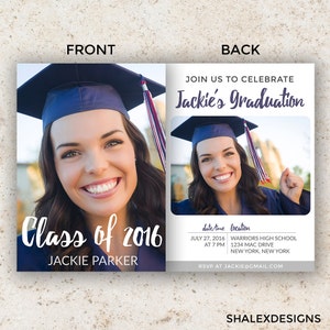 Senior Graduation Template, Graduation Invitation Template, Graduation Announcement, Photoshop PSD *INSTANT DOWNLOAD*