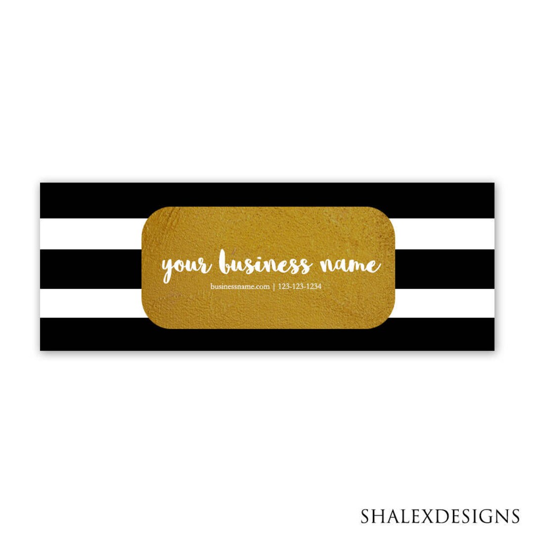 Business Facebook Cover Photo Template Black & Gold Makeup Etsy
