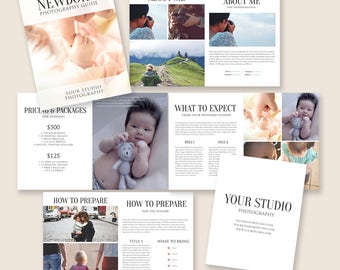 Newborn Photography Magazine - 10 pages - Photographer Newborn Magazine Template