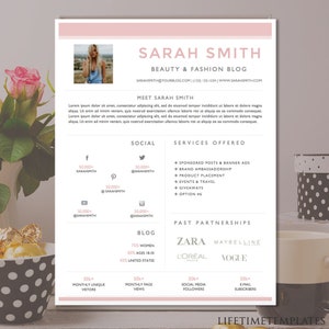 One-Page Media Kit Template - Electronic Press Kit Template - MS Word *INSTANT DOWNLOAD*
