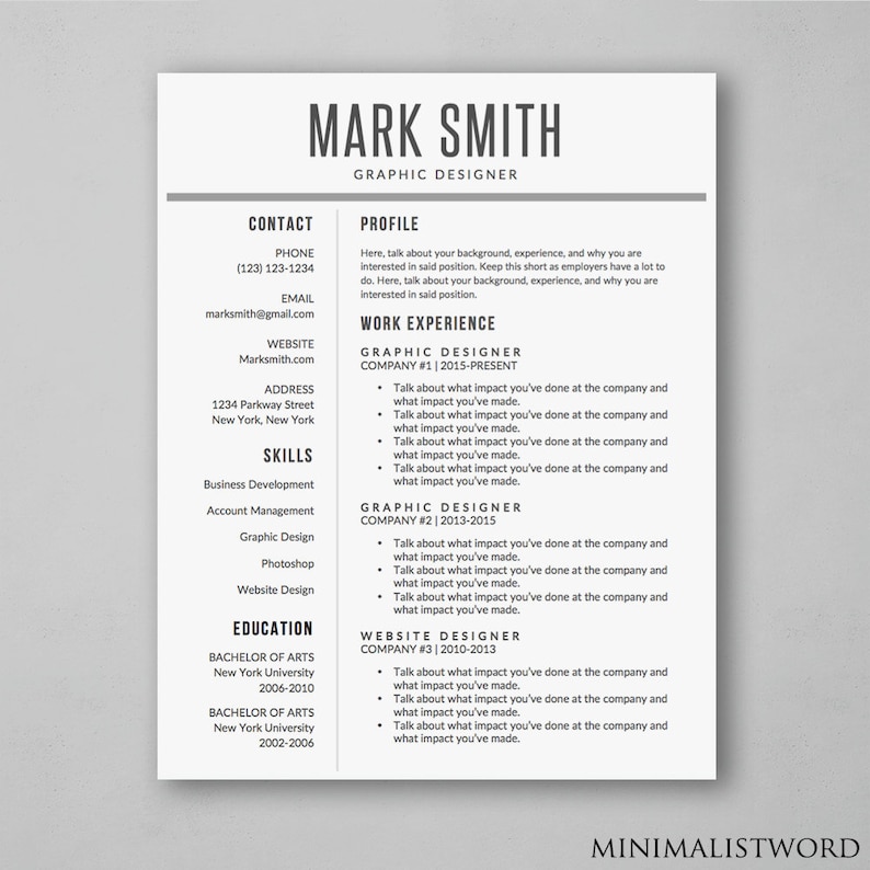 modern resume template professional resume teacher resume modern resume template cv template resume design ms word instant download modern resume template word doc