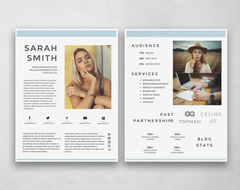 Two-Page Media Kit Template - Electronic Press Kit Template - MS Word *INSTANT DOWNLOAD*