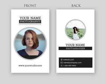 Photographer Business Card - Photoshop Template PSD *INSTANT DOWNLOAD