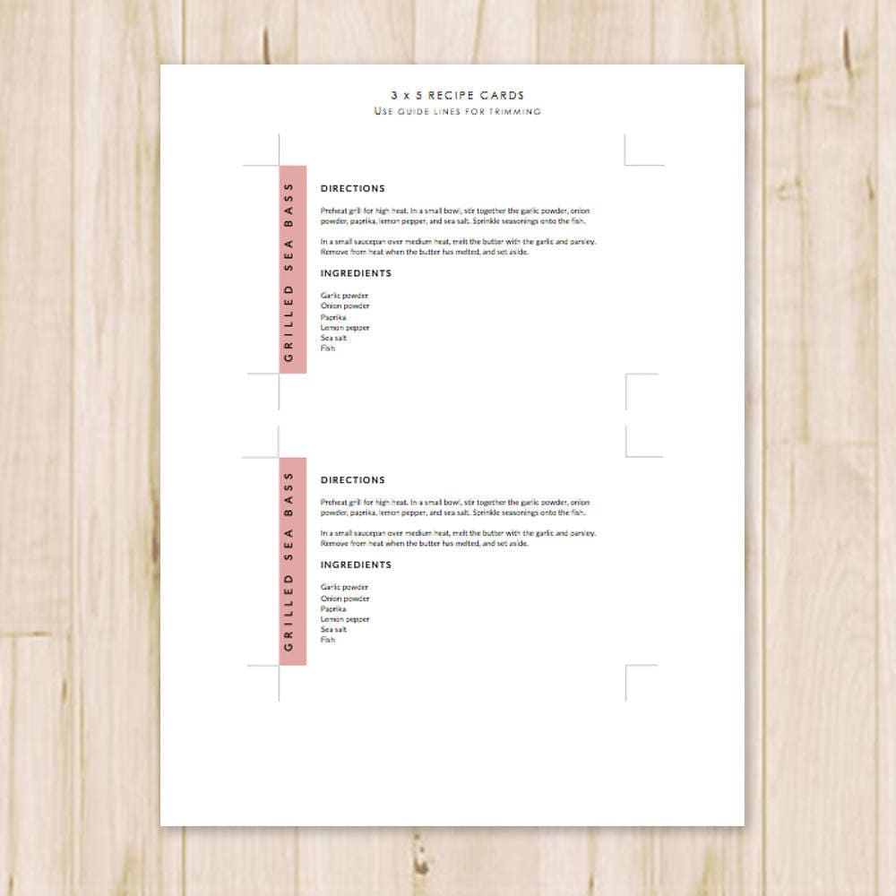 3x5 Recipe Cards Modern Printable Recipe Cards Card Recipe - Etsy 3x5-recipe-cards-modern-printable-recipe-cards-card-recipe-etsy