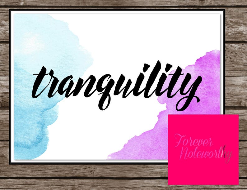 Peace Tranquility Serenity Set of 3 Printable Digital | Etsy