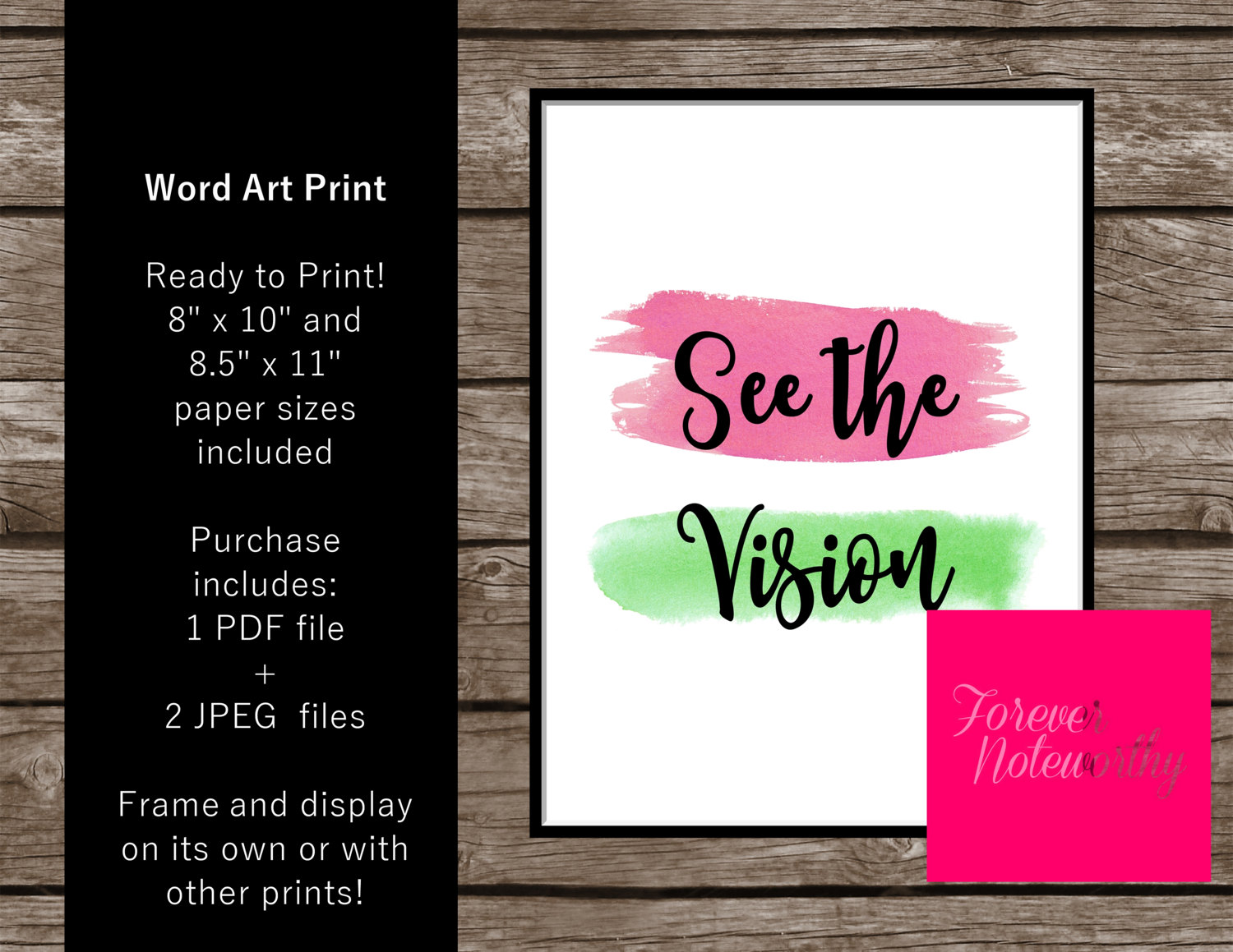 See the Vision, Digital Prints, Printable Art, Instant Download, PDF
