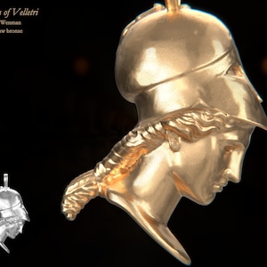 ATHENA, Goddess of Wisdom necklace pendant | Gold, Silver, Bronze, Platinum, Ancient Greek Artifact Jewelry, Greek, Pagan, Cameo