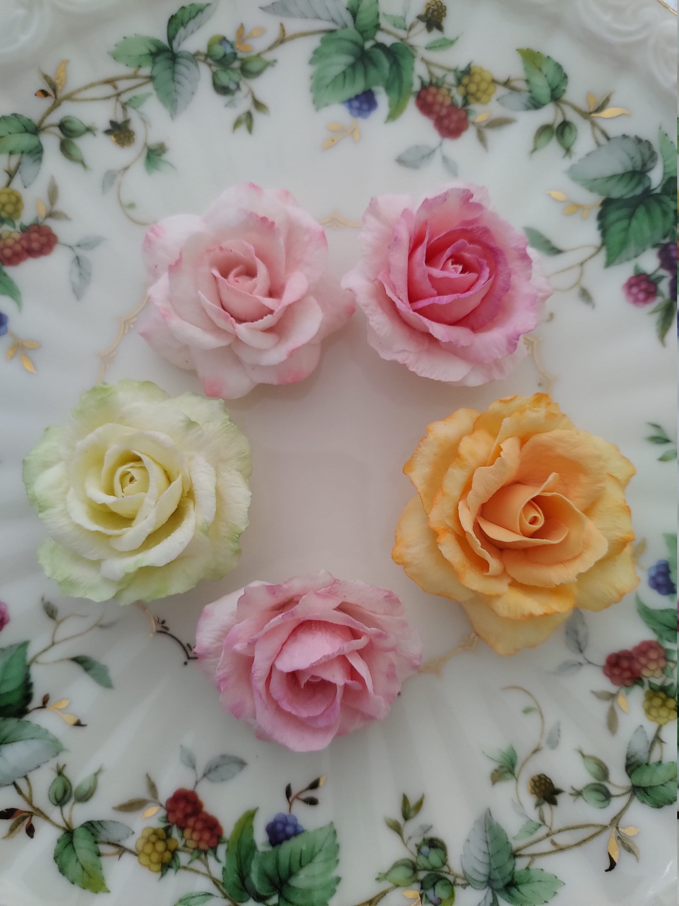 Polymer clay rose, realistic rose flower