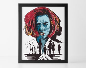 Scully X-Files Screen Printed