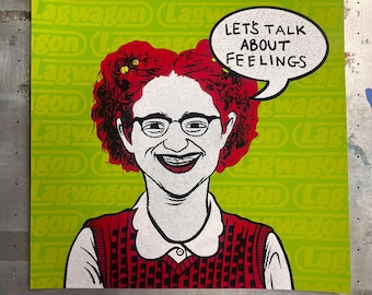 Lagwagon Fan Art Screen Print – Let’s talk about feelings | Hand-Pulled Punk Halftone Print