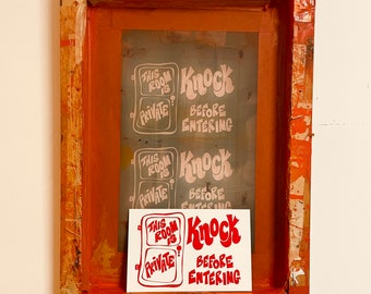 Vintage Screen Print Sign
