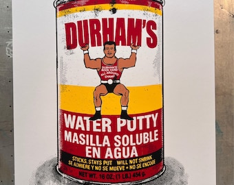 Durham's Water Putty Screen Print | Vintage Packaging Art
