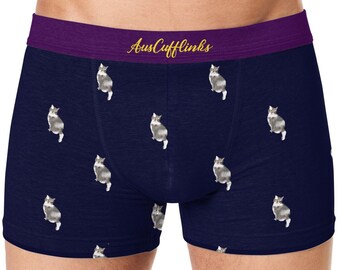 Cat Kitten Undies Underwear Mens | Animal Pet Lover Briefs | Jocks Boxers Him | Groomsmen Wedding Underwear | Undies Gift for Dad Xmas