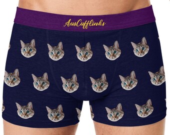 Blue Eyed Cat Kitten Undies Underwear Mens | Animal Lover Briefs | Jocks Boxers Him | Groomsmen Wedding Underwear | Undies Gift for Dad Xmas