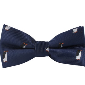 Penguin Bow Tie for Him | Animal Bird Lover Bowtie for Men | Pittsburgh Penguins Fan Mens Bow Ties for Groomsmen Groomsman | Wedding Bowties