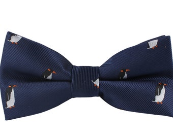 Penguin Bow Tie for Him | Animal Bird Lover Bowtie for Men | Pittsburgh Penguins Fan Mens Bow Ties for Groomsmen Groomsman | Wedding Bowties